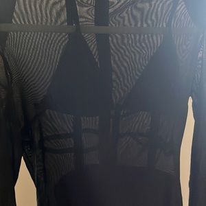 Black see through dress